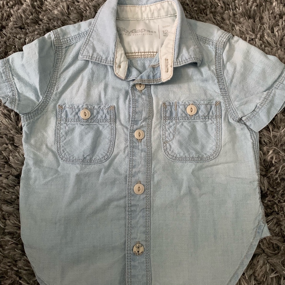 Gap Toddler Boy Chambray Button Up Shirt